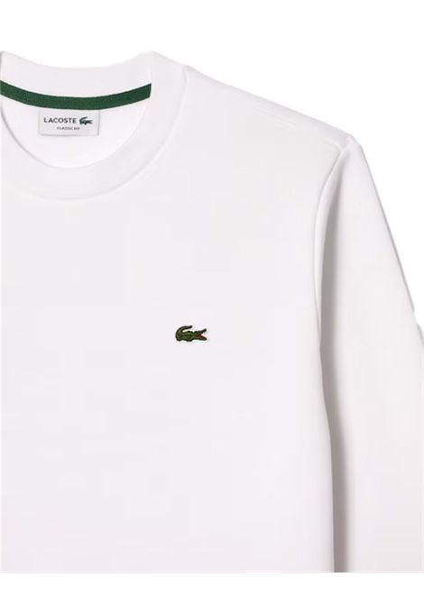 Felpa Lacoste uomo SH9608 Bianca collo alto taglio classico LACOSTE | Felpe | SH9608001
