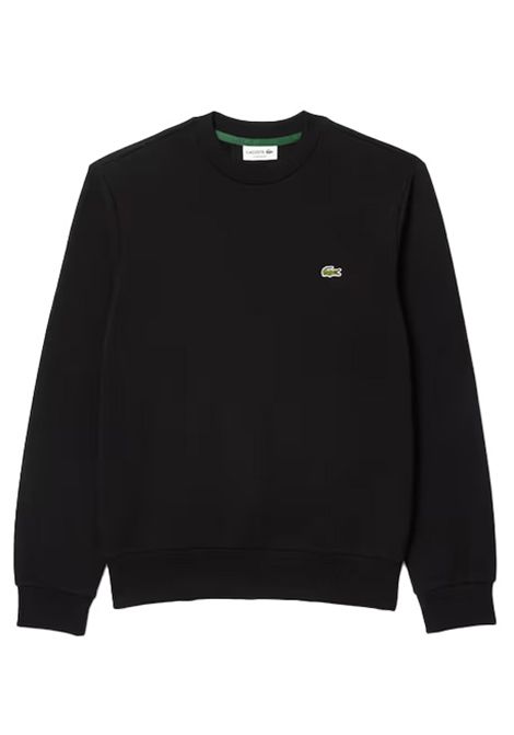 Felpa Lacoste uomo SH9608 Nera cotone taglio classico collo alto LACOSTE | Felpe | SH9608031