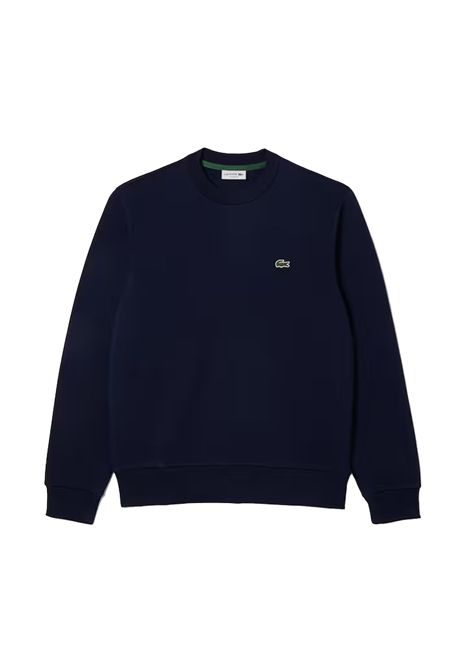 Felpa Lacoste uomo SH9608 Blu pile design classico con collo alto e dettagli iconici LACOSTE | Felpe | SH9608166