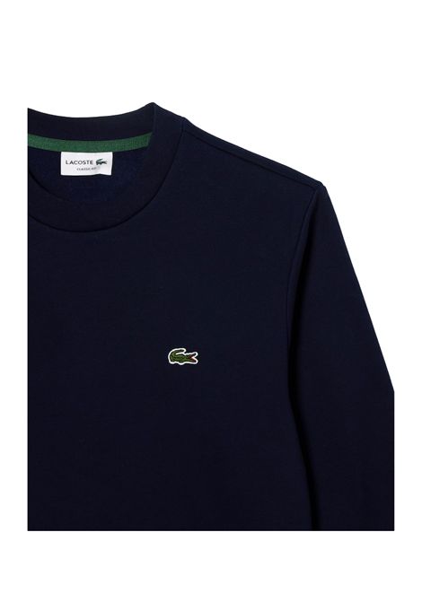 Felpa Lacoste uomo SH9608 Blu pile design classico con collo alto e dettagli iconici LACOSTE | Felpe | SH9608166