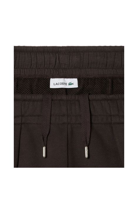 Pantalone Lacoste donna XF5248 Marrone tasche cotone felparo coccodrillo ricamato LACOSTE | Pantaloni | XF5248SKB