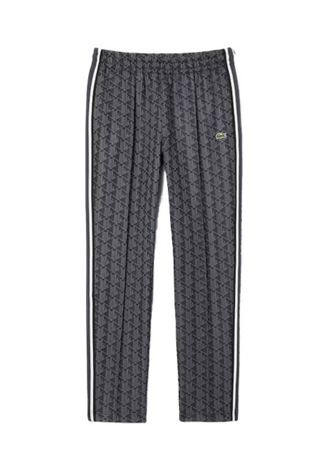 Pantalone LACOSTE uomo XH1440 Nero jacquard tasche a filetto coulisse con cordoncino in vita coccodrillo LACOSTE | Pantaloni | XH14404PC
