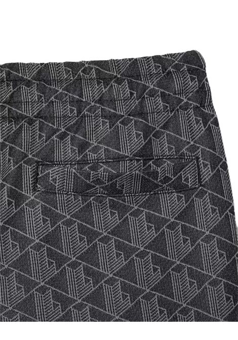 Pantalone LACOSTE uomo XH1440 Nero jacquard tasche a filetto coulisse con cordoncino in vita coccodrillo LACOSTE | Pantaloni | XH14404PC