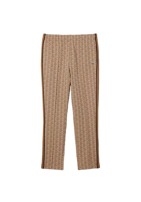 Pantalone LACOSTE uomo XH1440 Nero jacquard tasche a filetto coulisse con cordoncino in vita coccodrillo LACOSTE | Pantaloni | XH144061R