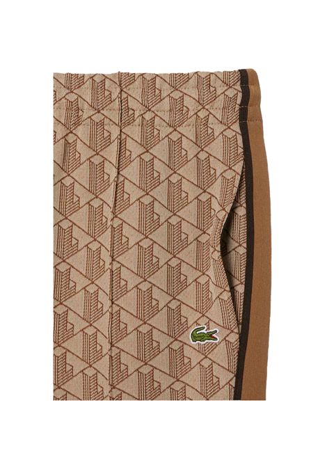 Pantalone LACOSTE uomo XH1440 Nero jacquard tasche a filetto coulisse con cordoncino in vita coccodrillo LACOSTE | Pantaloni | XH144061R