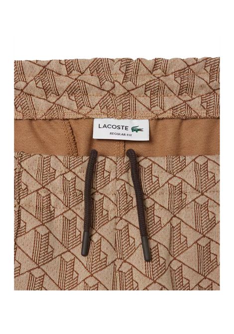 Pantalone LACOSTE uomo XH1440 Nero jacquard tasche a filetto coulisse con cordoncino in vita coccodrillo LACOSTE | Pantaloni | XH144061R