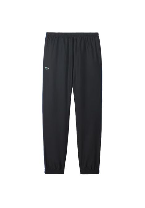 Pantalone Lacoste uomo XH4778 Nero rombi taffettà taglio dritto regular fit tasche laterali LACOSTE | Pantaloni | XH4778031