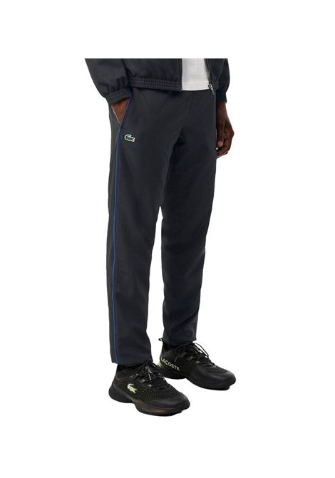 Pantalone Lacoste uomo XH4778 Nero rombi taffettà taglio dritto regular fit tasche laterali LACOSTE | Pantaloni | XH4778031