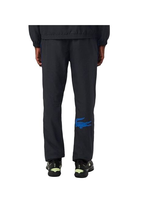 Pantalone Lacoste uomo XH4778 Nero rombi taffettà taglio dritto regular fit tasche laterali LACOSTE | Pantaloni | XH4778031