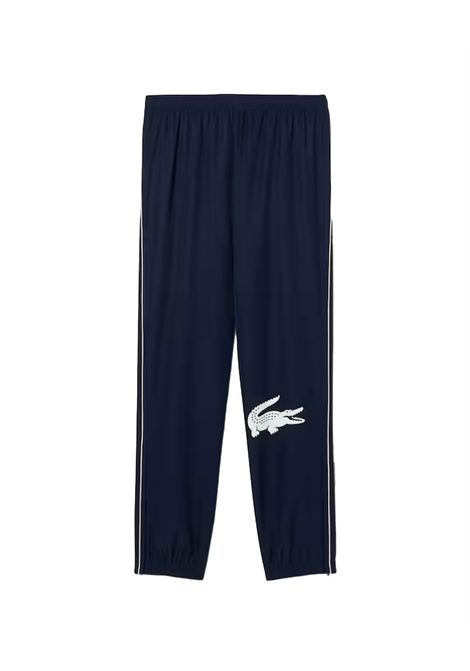 Pantalone Lacoste uomo XH4778 Blu taffetà a rombi leggero coccodrillo stampato LACOSTE | Pantaloni | XH4778166