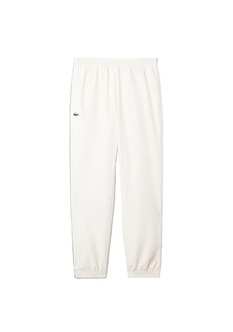 Pantalone Lacoste uomo XH4778 Bianco taffetà taglio dritto regular fit tasche LACOSTE | Pantaloni | XH4778XFJ