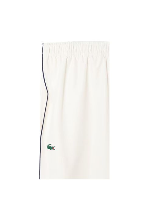 Pantalone Lacoste uomo XH4778 Bianco taffetà taglio dritto regular fit tasche LACOSTE | Pantaloni | XH4778XFJ