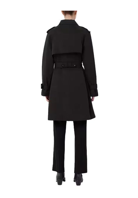 Trench Pennyblack Rigel donna 2521026043200 nero cotone antigoccia tasche cintura monopetto alamari impunture PENNYBLACK | Trench | 2521026043200004