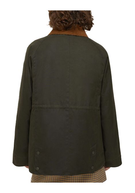 Giacca PENNYBLACK Ariccia donna 2521036013 Verde cotone cerato linea morbida e regolabile colletto e polsi in velluto a coste maniche reglan zip PENNYBLACK | Giacche | 252103601302