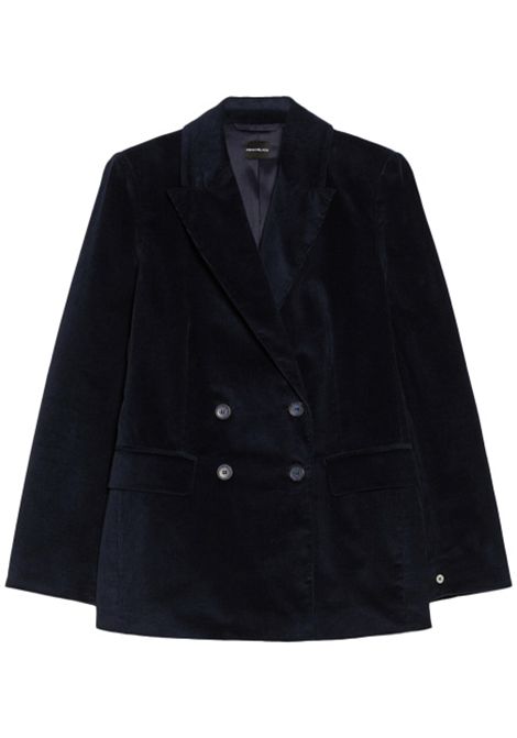 Blazer Pennyblack Calesse donna 2521046083200 blu velluto cotone doppiopetto revers tasche PENNYBLACK | Blazer | 2521046083200006