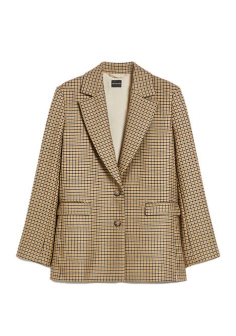 Blazer PENNYBLACK Anson donna 2521046123 Cammello taglio monopetto a due bottoni collo a revers tasche a pattina spacco posteriore PENNYBLACK | Giacche | 2521046123001
