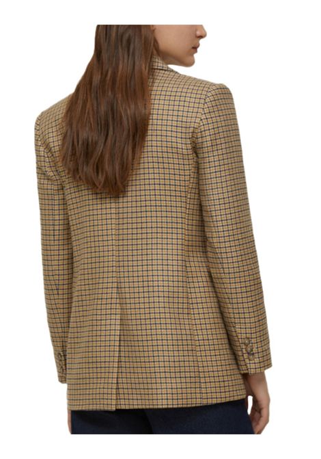 Blazer PENNYBLACK Anson donna 2521046123 Cammello taglio monopetto a due bottoni collo a revers tasche a pattina spacco posteriore PENNYBLACK | Giacche | 2521046123001