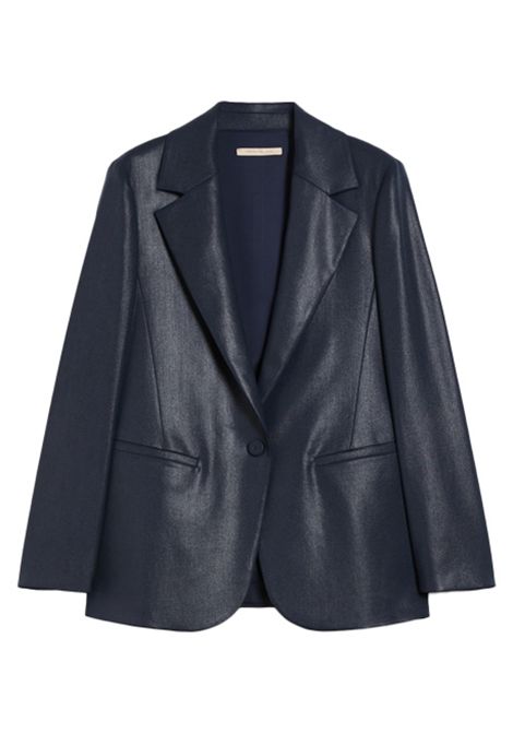 Blazer Pennyblack Eufemia donna 252104617220 Blu tinta unita monopetto aderente bottone PENNYBLACK | Blazer | 252104617220002