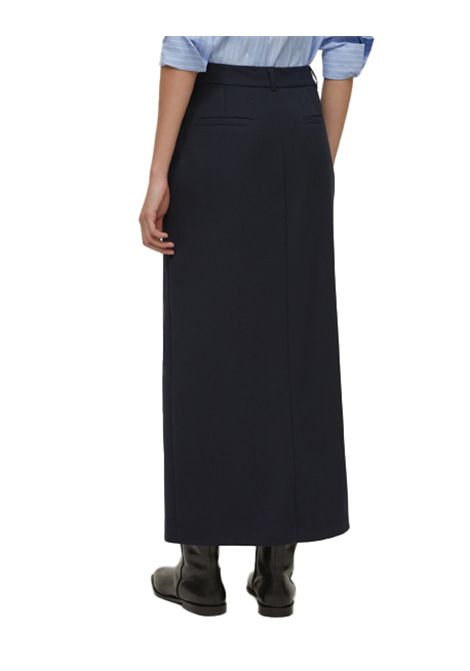 Gonna Pennyblack Burt donna 2521106053200 Blu tinta unita viscosa stretch dritta vita regolare  PENNYBLACK | Gonne | 2521106053200004