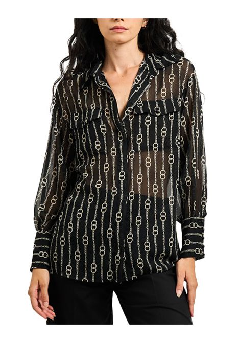 Camicia Pennyblack Xavier donna 2521116163200 Nera semitrasparente maniche lunghe bottoni PENNYBLACK | Camicie | 2521116163200002