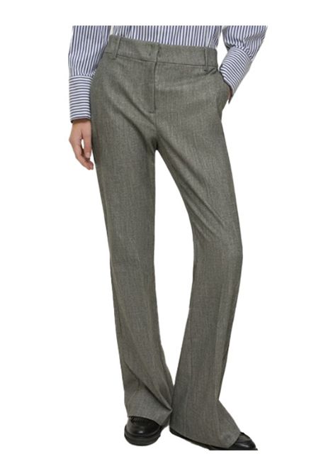 Pantalone PENNYBLACK Macro donna 2521136293200 Grigio cotone tinta unita vita regolare con passanti tasche PENNYBLACK | Pantaloni | 2521136293200004
