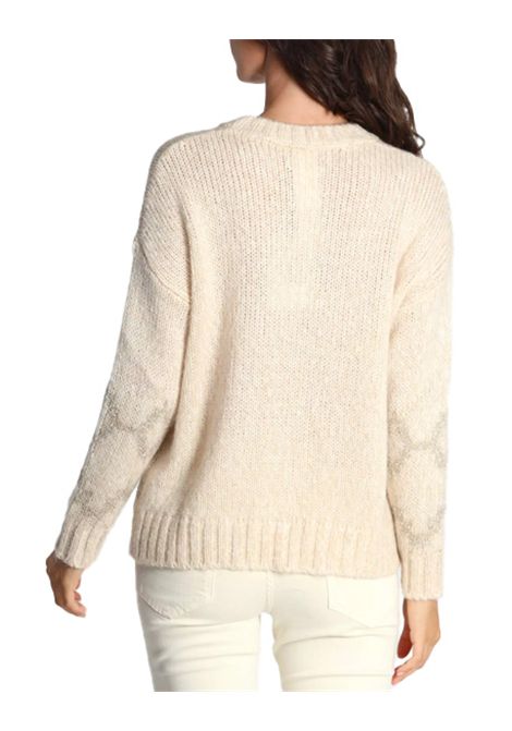 Maglia Pennyblack Ciad donna 2521366513200 Beige lurex scollo tondo linea mobida maniche lunghe PENNYBLACK | Maglie | 2521366513200001