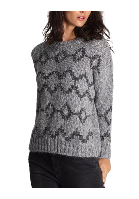 Maglia Pennyblack Ciad donna 2521366513200 Grigio scollo tondo lurex linea morbida PENNYBLACK | Maglie | 2521366513200003