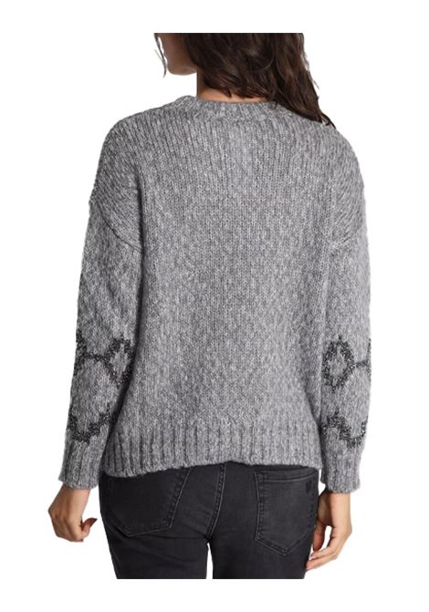 Maglia Pennyblack Ciad donna 2521366513200 Grigio scollo tondo lurex linea morbida PENNYBLACK | Maglie | 2521366513200003
