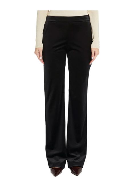 Pantalone Pennyblack Plinio donna 2521786012200 Nero jersey velluto liscio vita regolare zip PENNYBLACK | Pantaloni | 2521786012200003