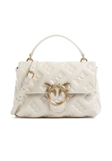 Borsa Pinko donna 100044A2JXZ14Q Mini Love Lady Puff in nappa logata Avorio PINKO | Borse | 100044A2JXZ14Q