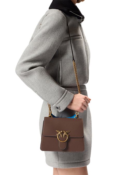 Borsa Pinko donna 100071A2JZLE2Q Love one tophandle mini light Marrone PINKO | Borse | 100071A2JZLE2Q