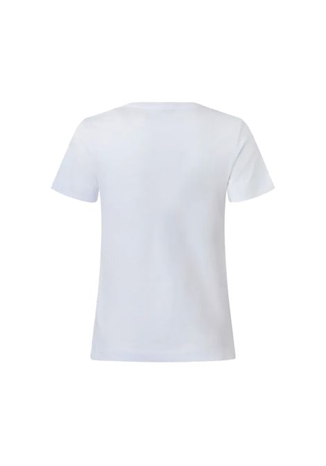 T-shirt Pinko donna 100355A2RD Bianca jersey di cotone morbido taglio slim fit  ricamo frontale con logo PINKO | T-shirt | 100355A2RDZ05
