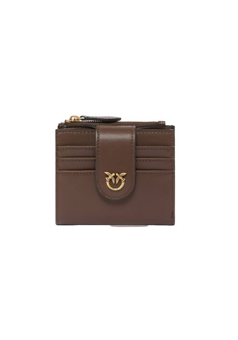 Portafoglio Pinko donna 103610A0F1L74Q Classic Flat Love Bag Simply Testa di moro PINKO | Portafogli | 103610A0F1L74Q