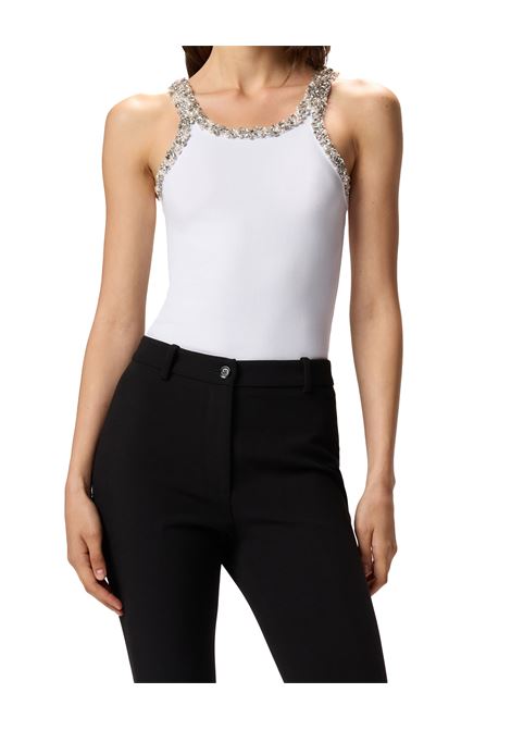 Canotta Pinko donna 104109A2TMZ04 Coriandoli Gioiello bianca PINKO | Canotte | 104109A2TMZ04