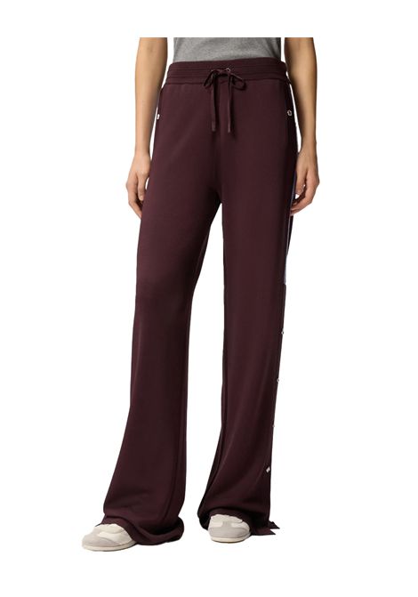 Pantalone Pinko donna 105394A2FQ Bordeaux sportivi con logo banda laterale elastico e coulisse PINKO | Pantalone | 105394A2FQR57