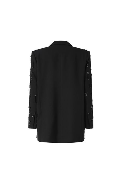 Blazer Pinko donna 105411A2PN Nero taglio dritto chiusura a bottone invisibile tessuto misto foderato PINKO | Blazer | 105411A2PNZ99