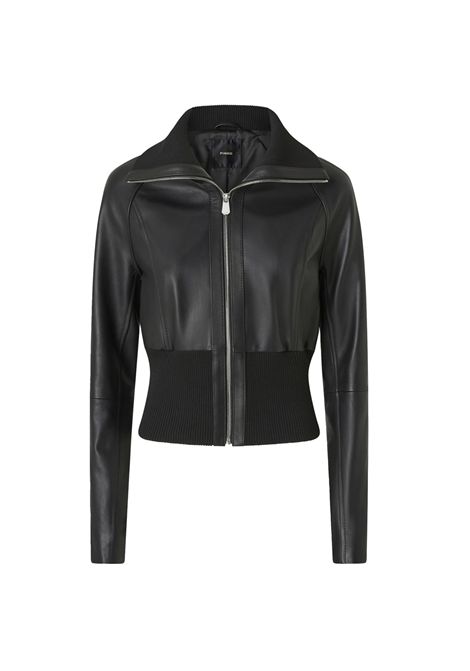 Giubbino Pinko donna 105470A2P0Z99 Gruviera  Nero Pelle PINKO | Giubbini | 105470A2P0Z99