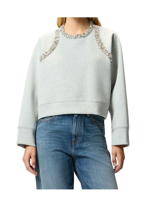 Felpa Pinko donna 105717A2TLI42 Minestra Grigia PINKO | Felpe | 105717A2TLI42