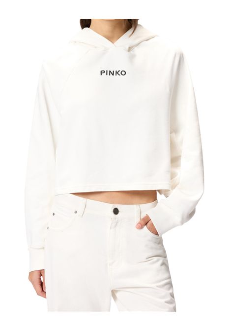 Felpa Pinko donna 105726A2URZ05 Mediocre Bianca PINKO | Felpe | 105726A2URZ05