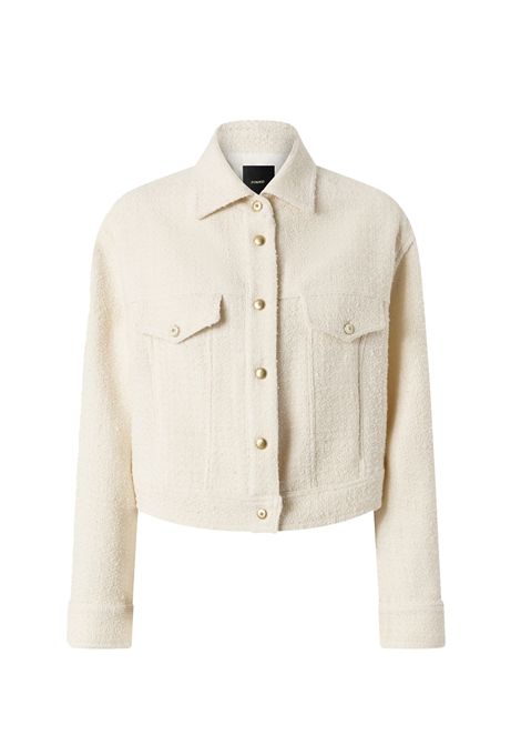 Giubbino Pinko donna 105819A2VJZ05 Gelato Panna Bouclé PINKO | Giubbino | 105819A2VJZ05