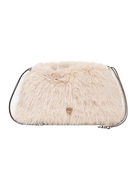 Borsa Pinko donna 105909A2VZC50Q Maxi Clutch in eco pelliccia Beige PINKO | Borse | 105909A2VZC50Q
