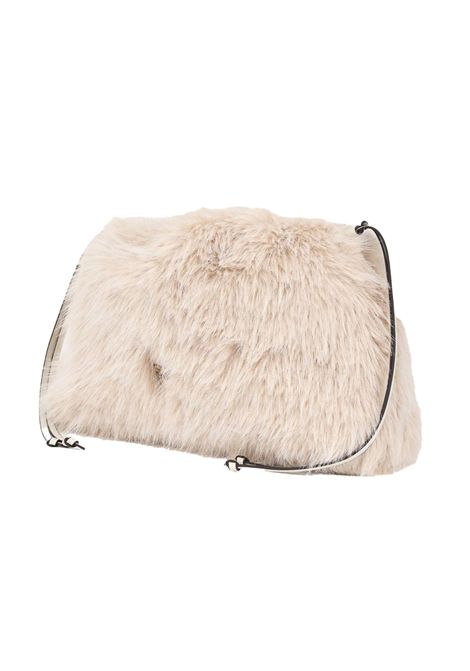 Borsa Pinko donna 105909A2VZC50Q Maxi Clutch in eco pelliccia Beige PINKO | Borse | 105909A2VZC50Q