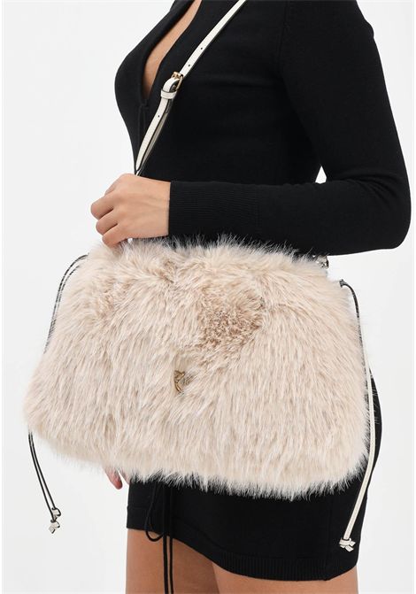 Borsa Pinko donna 105909A2VZC50Q Maxi Clutch in eco pelliccia Beige PINKO | Borse | 105909A2VZC50Q