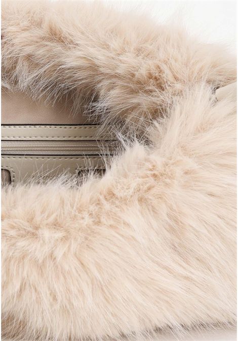 Borsa Pinko donna 105909A2VZC50Q Maxi Clutch in eco pelliccia Beige PINKO | Borse | 105909A2VZC50Q