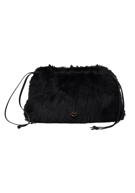 Borsa Pinko donna 105909A2VZZ99Q Maxi Clutch in eco pelliccia Nera PINKO | Borse | 105909A2VZZ99Q