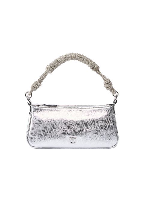 Borsa Pinko donna 105915A2WDZZFN Haòf Moon Baguette Mini argentata PINKO | Borse | 105915A2WDZZFN