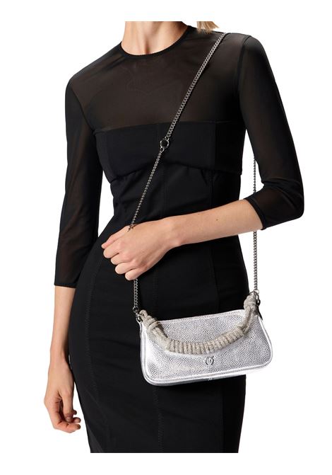 Borsa Pinko donna 105915A2WDZZFN Haòf Moon Baguette Mini argentata PINKO | Borse | 105915A2WDZZFN