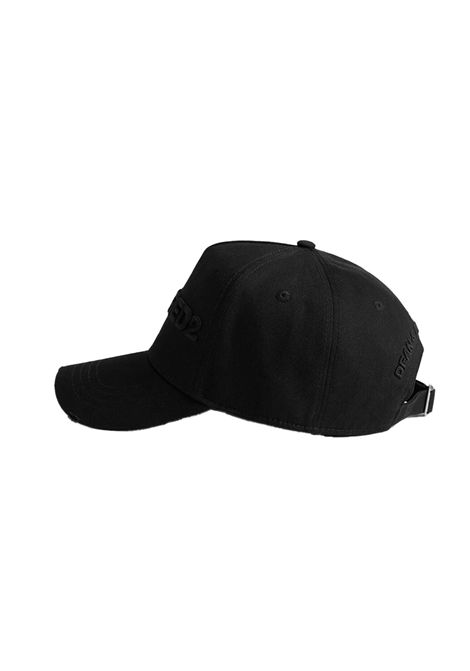 Cappello Dsquared2 uomo BCM002805C00001M084 nero logo ricamato DSQUARED2 | Cappelli | BCM002805C00001M084