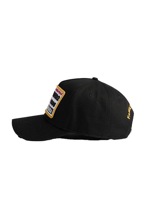Cappello Dsquared2 uomo BCM055205C000012124 nero patch DSQUARED2 | Cappelli | BCM055205C000012124