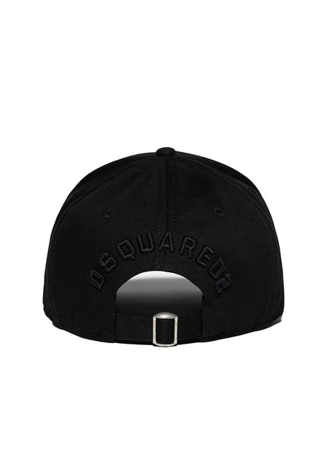 Cappello Dsquared2 uomo BCM400105C00001M084 nero icon ricamato nero DSQUARED2 | Cappelli | BCM400105C00001M084